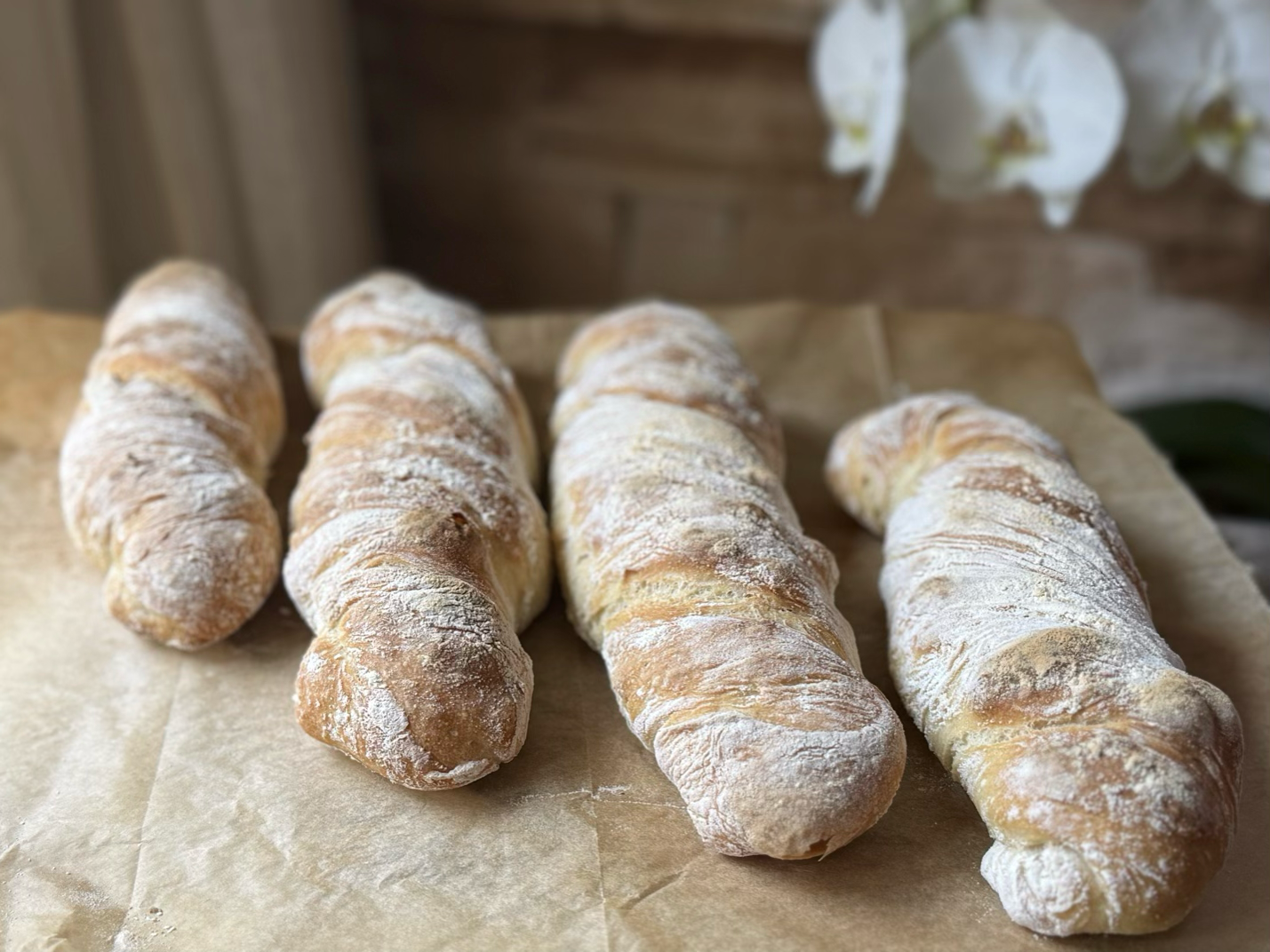 Rustic ciabata bread