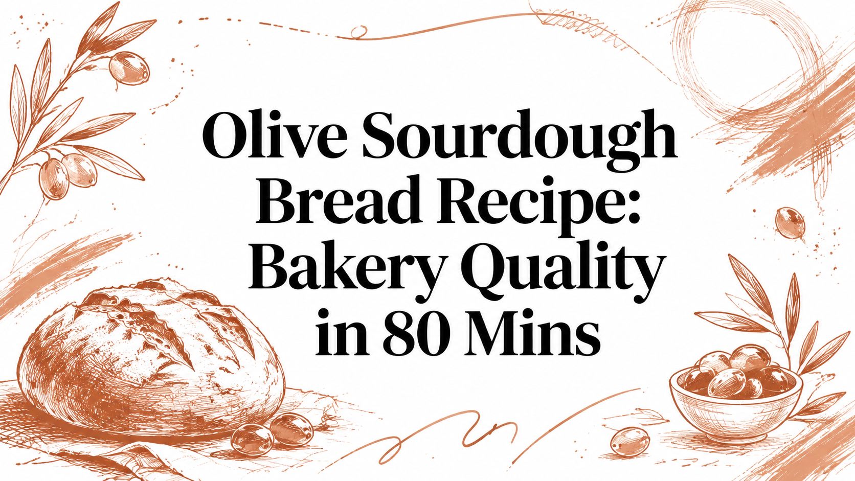 Olive Sourdough Bread Recipe: Bakery Quality in 80 Mins