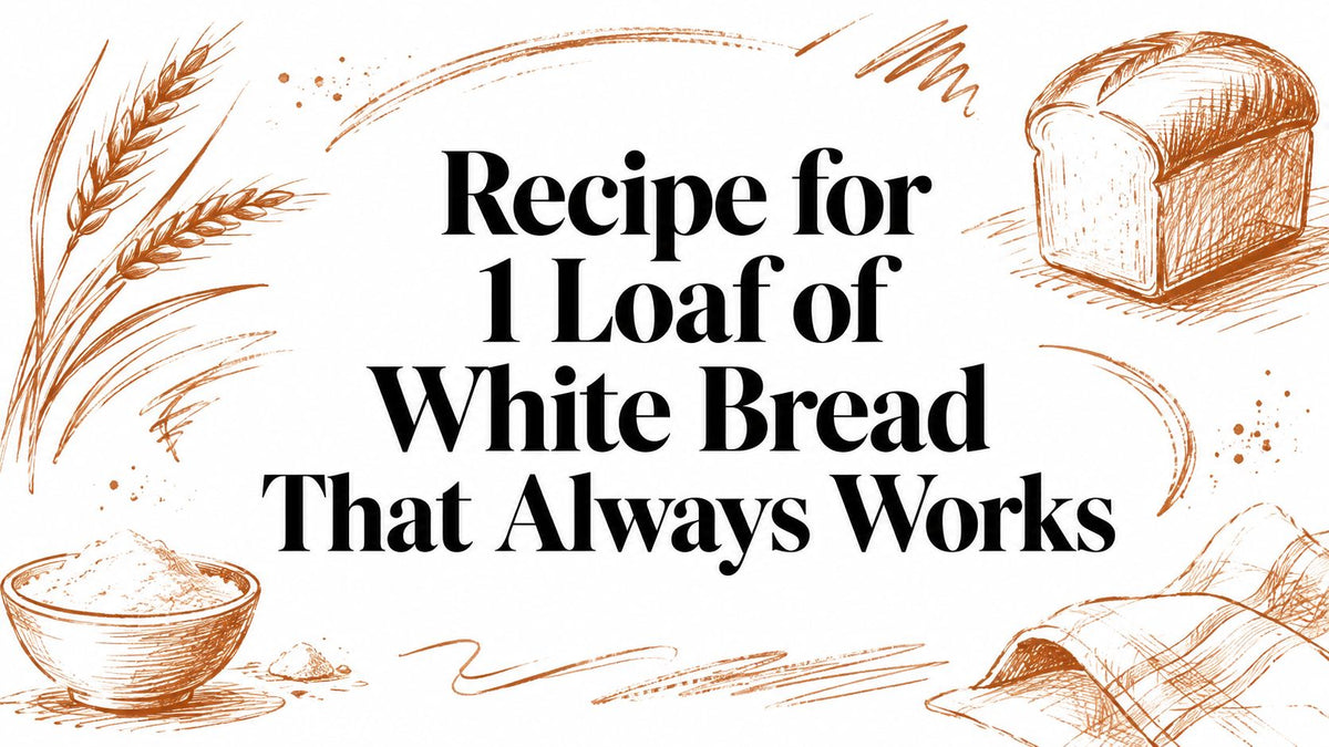 Recipe for 1 Loaf of White Bread That Always Works