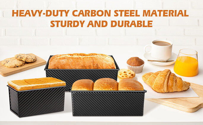 D'BakerAid™  Pullman Loaf Pan - Set of 2 / Ceramic Coating