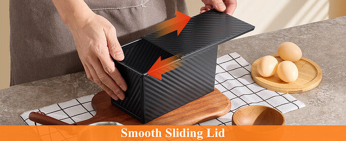 D'BakerAid™  Pullman Loaf Pan - Set of 2 / Ceramic Coating