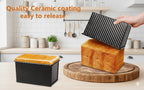 D'BakerAid™  Pullman Loaf Pan - Set of 2 / Ceramic Coating