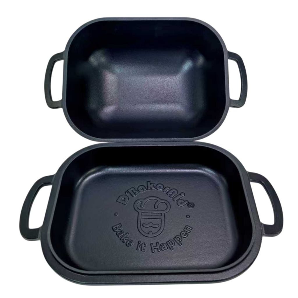 D’BakerAid™ Artisan Cast Iron Bread Pot / New Tech Enamel Coating 7qt