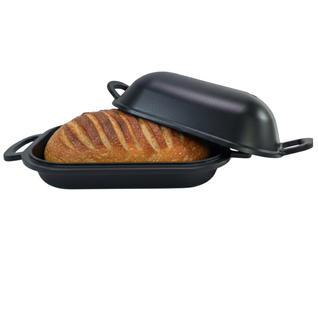 D’BakerAid™ Artisan Cast Iron Bread Pot / New Tech Enamel Coating 7qt