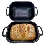 D’BakerAid™ Artisan Cast Iron Bread Pot / New Tech Enamel Coating 7qt