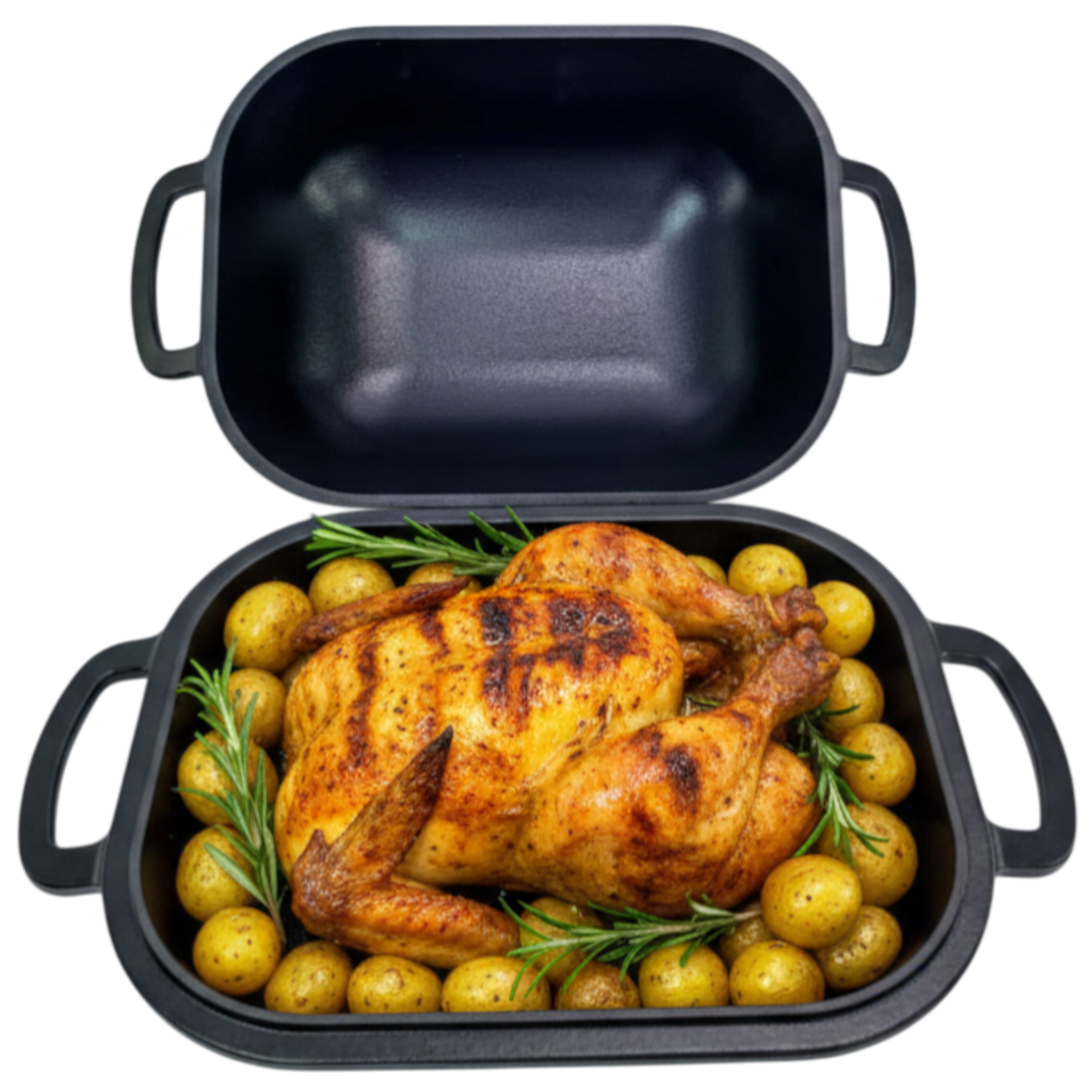 D’BakerAid™ Artisan Cast Iron Bread Pot / New Tech Enamel Coating 7qt